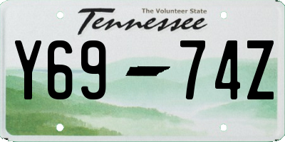 TN license plate Y6974Z