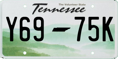 TN license plate Y6975K