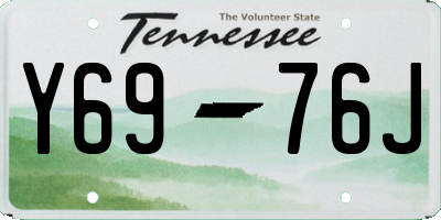 TN license plate Y6976J