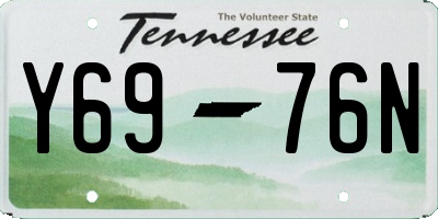 TN license plate Y6976N
