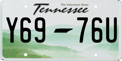 TN license plate Y6976U