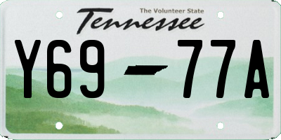 TN license plate Y6977A