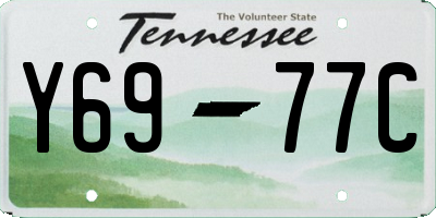 TN license plate Y6977C
