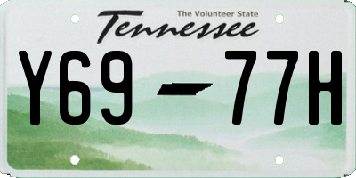 TN license plate Y6977H