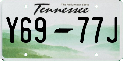 TN license plate Y6977J