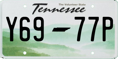 TN license plate Y6977P