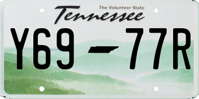 TN license plate Y6977R