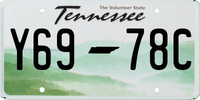 TN license plate Y6978C