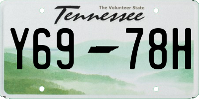TN license plate Y6978H