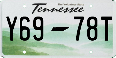 TN license plate Y6978T