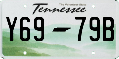 TN license plate Y6979B