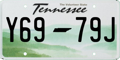 TN license plate Y6979J