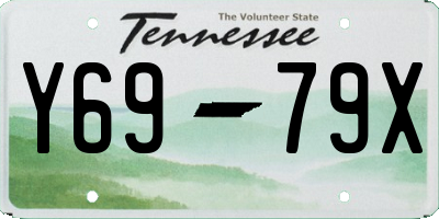 TN license plate Y6979X