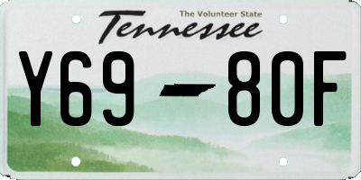 TN license plate Y6980F
