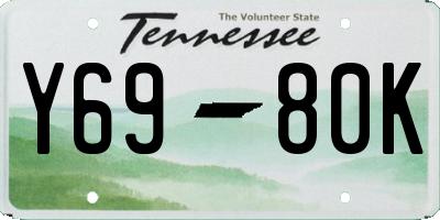 TN license plate Y6980K
