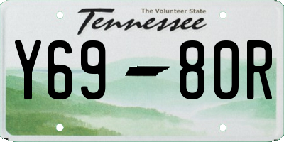 TN license plate Y6980R