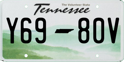 TN license plate Y6980V