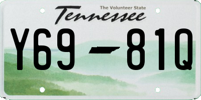 TN license plate Y6981Q
