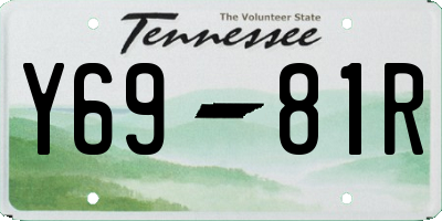 TN license plate Y6981R