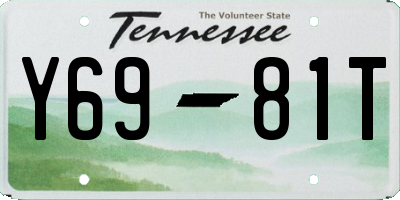 TN license plate Y6981T
