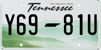 TN license plate Y6981U