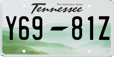 TN license plate Y6981Z