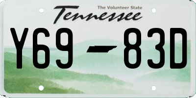 TN license plate Y6983D