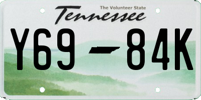 TN license plate Y6984K
