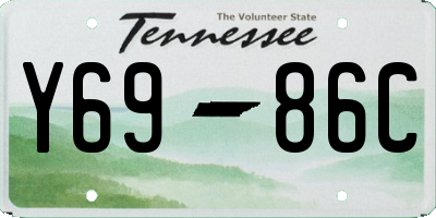 TN license plate Y6986C