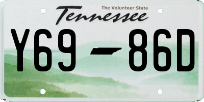 TN license plate Y6986D