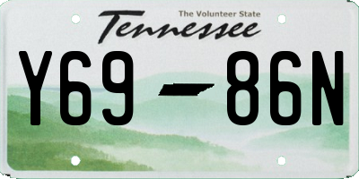 TN license plate Y6986N