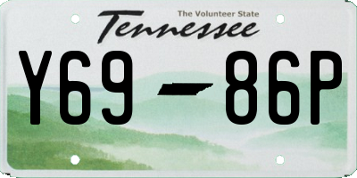 TN license plate Y6986P