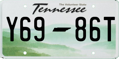 TN license plate Y6986T