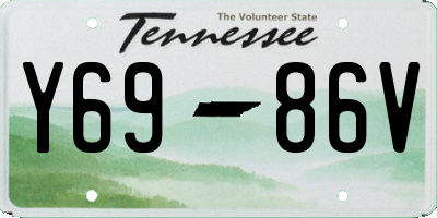 TN license plate Y6986V