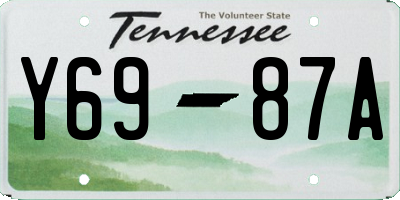TN license plate Y6987A