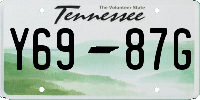 TN license plate Y6987G