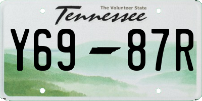 TN license plate Y6987R