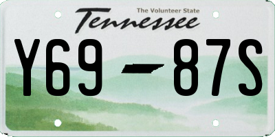 TN license plate Y6987S