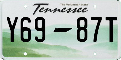TN license plate Y6987T