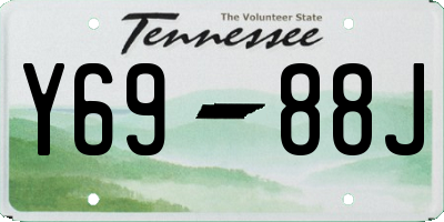 TN license plate Y6988J