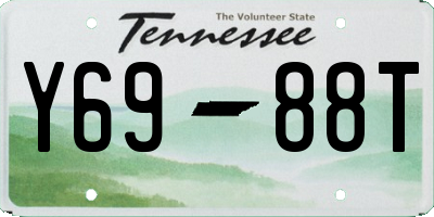 TN license plate Y6988T