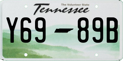 TN license plate Y6989B