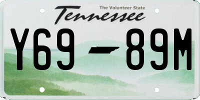 TN license plate Y6989M