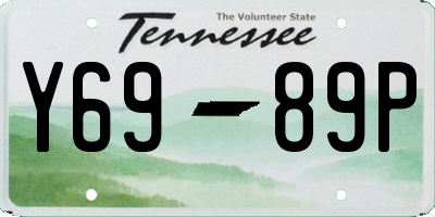 TN license plate Y6989P