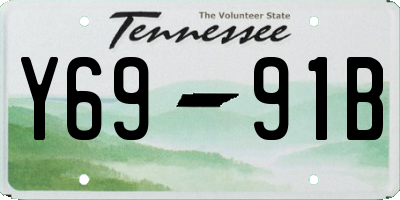 TN license plate Y6991B