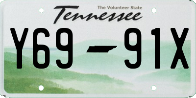 TN license plate Y6991X