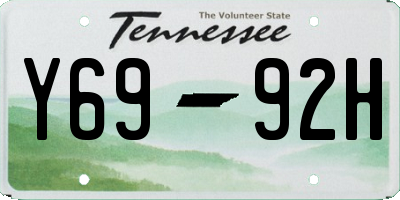 TN license plate Y6992H