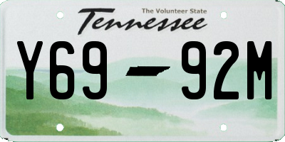TN license plate Y6992M