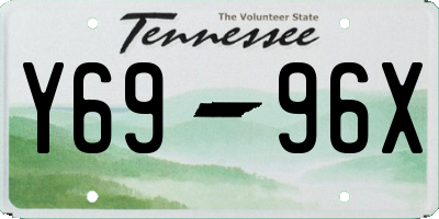 TN license plate Y6996X