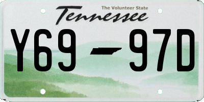 TN license plate Y6997D